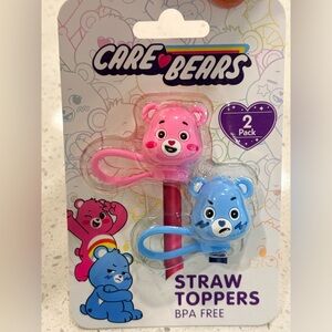 Care Bears Pink & Blue Straw Toppers 2-Pack